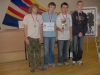 2. družstvo v kategorii juniorů, zleva: Michael Jirásek, Ondřej Šedivý, Jan Fiala, Vít Moravec.